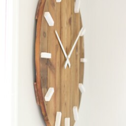 Large Barn Wood Wall Clock Mid Century Modern Boho Decor - thumbnail 3