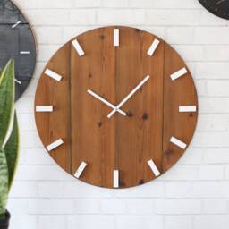 Large Barn Wood Wall Clock Mid Century Modern Boho Decor - thumbnail 4