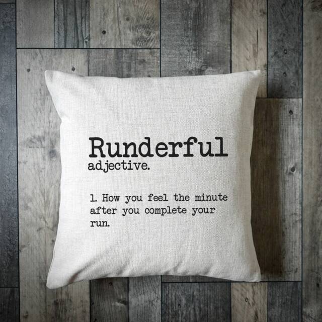 Runderful Cushion Cover - Runners Gift Running Run Exclusive To Elliebeanprints - image 1