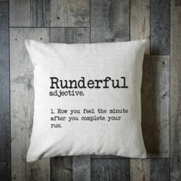 Runderful Cushion Cover - Runners Gift Running Run Exclusive To Elliebeanprints - thumbnail 1