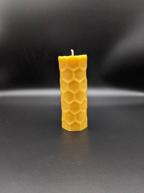 Beeswax Pillar Candles, Hexagon Design, Natural Beeswax - Captains Pillar, 100% Pure Candle - image 1