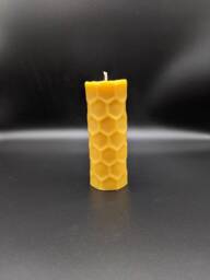 Beeswax Pillar Candles, Hexagon Design, Natural Beeswax - Captains Pillar, 100% Pure Candle - thumbnail 1