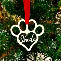 Wood Personalised Pet Tree Decoration, Christmas Bauble, Cat Or Dog Memorial Ornament - thumbnail 2