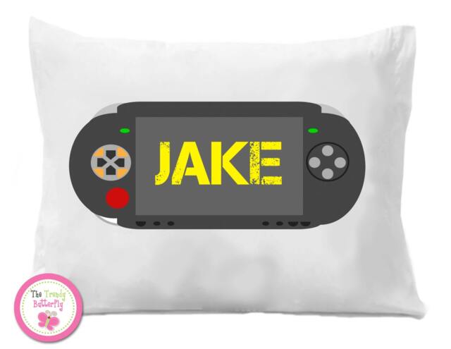 Personalized Video Game Controller Pillow Case, Boys Bedding - image 1