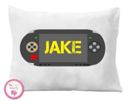 Personalized Video Game Controller Pillow Case, Boys Bedding - thumbnail 1
