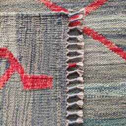 Runner Rug Abstract, Handmade Artisan Afghan Turkish Aztec Natural Sheep Wool Flatweave Kilim 204x61 cm - thumbnail 3