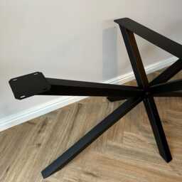 Spider Dining Table Legs - Long Base Black Metal Industrial Criss Cross - thumbnail 3