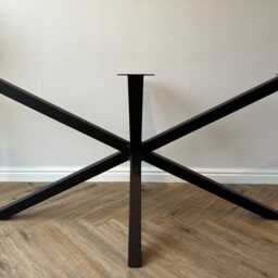 Spider Dining Table Legs - Long Base Black Metal Industrial Criss Cross - thumbnail 2