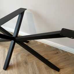 Spider Dining Table Legs - Long Base Black Metal Industrial Criss Cross - thumbnail 4