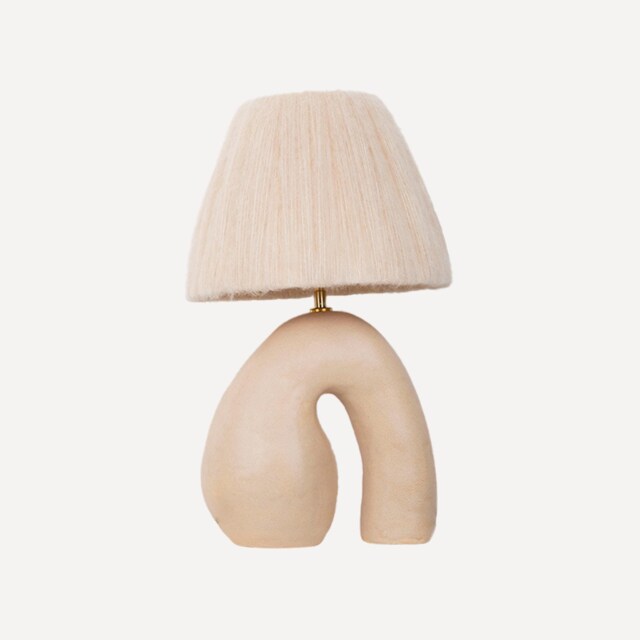 Big Oppos??e in Satin Cream, Handmade Ceramic Table Lamp, Original Design, Unique Statement Lighting - image 1