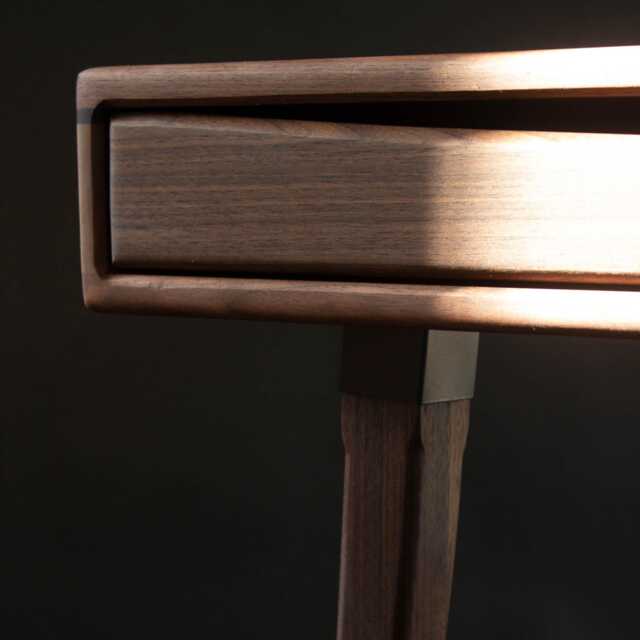 Mid Century Modern Walnut Desk With Drawers, Solid Wood Handmade - image 1