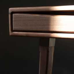 Mid Century Modern Walnut Desk With Drawers, Solid Wood Handmade - thumbnail 1