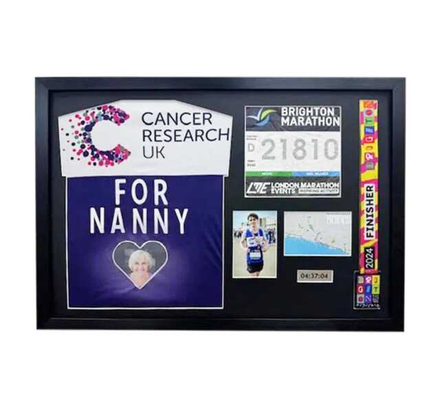 Brighton Marathon 2025 Medal Display Frame Bib, T-Shirt & Photo - image 1