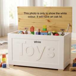 Personalised Toy Box, Wooden Girls, Boys, Storage, Chest, Kids Nursery Furniture, Large Custom, Bespoke - thumbnail 4