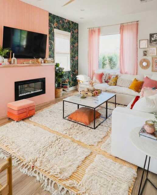 Orange Grid Moroccan Rug, Minimalist Berber Wool Carpet, Large Area Shag Modern Linear Decor, Custom Handmade Mustard Line Mat - image 1