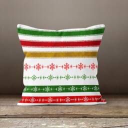 Christmas Pillow Cover/Cute Deer Cushion Case/Red White Cover/Winter Square Case/Snowflake Print Case/xmas Home Decor - thumbnail 4