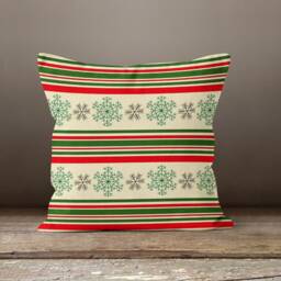 Christmas Pillow Cover/Cute Deer Cushion Case/Red White Cover/Winter Square Case/Snowflake Print Case/xmas Home Decor - thumbnail 3