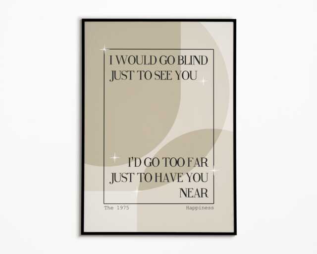 The 1975 Inspired Music Print Indie Rock Art, Gig Poster - image 1