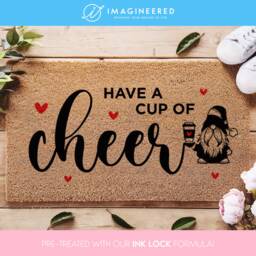 Have A Cup Of Cheer Mat - Funny Gnome Doormat Christmas Gifts Gift For Her Mum Mom Cute - thumbnail 1
