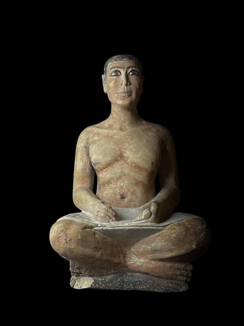Egyptian Scribe Statue Ancient Egypt Replica Artifact - image 1