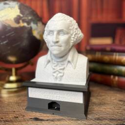 George Washington Talking Bust - Press The Button For A Fun Quote Or Fact Collectible Toy Figurine Novelty Gift Video in Description - thumbnail 1