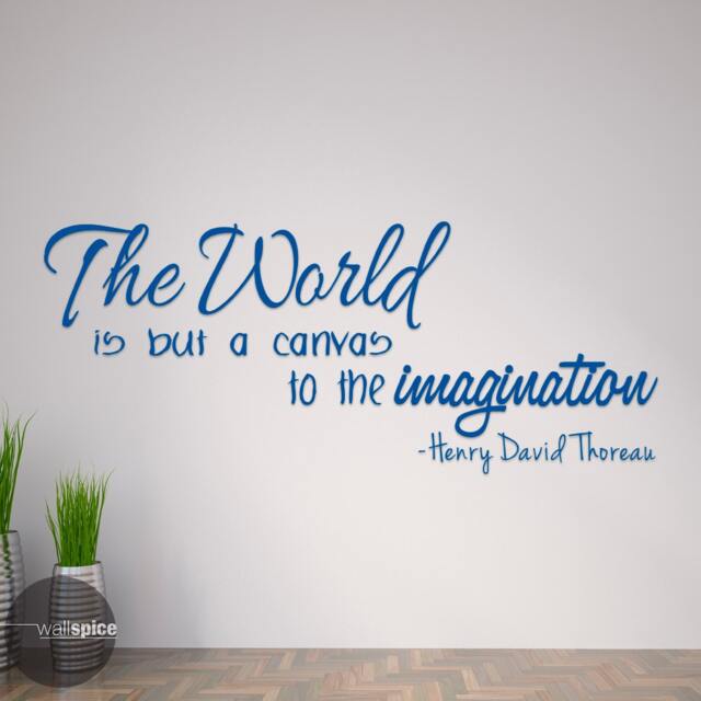 Henry David Thoreau The World Is But A Canvas To Imagination Vinyl Wall Decal Sticker - image 1