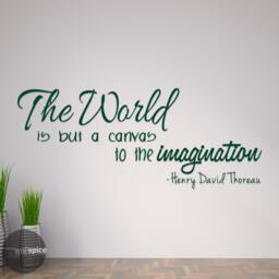 Henry David Thoreau The World Is But A Canvas To Imagination Vinyl Wall Decal Sticker - thumbnail 2