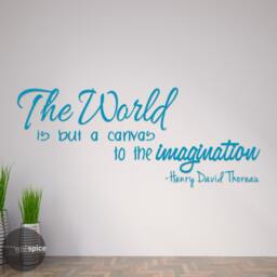 Henry David Thoreau The World Is But A Canvas To Imagination Vinyl Wall Decal Sticker - thumbnail 3