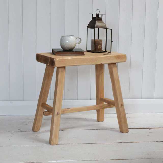 Reclaimed Wooden Stool - Rustic Driftwood Timber - Ben Simpson Furniture - image 1