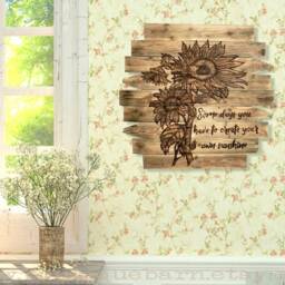 Large Sunflower Wall Art, Boho Hanging, Create Your Own Sunshine, Natural Wood Hanging - thumbnail 3
