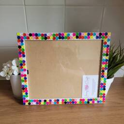 Colourful Recycled Acrylic Button Photo Frame 8 X 10 Inches - thumbnail 2