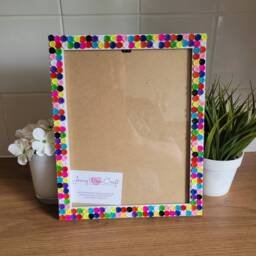 Colourful Recycled Acrylic Button Photo Frame 8 X 10 Inches - thumbnail 4