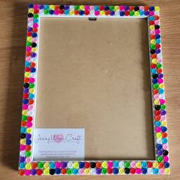 Colourful Recycled Acrylic Button Photo Frame 8 X 10 Inches - thumbnail 3