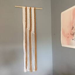 "Macrame Wall Hanging - Home Decor Fiber Art Interior Design Bohemian Weaving Modern ""Dominique" - thumbnail 2