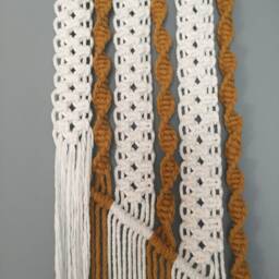 "Macrame Wall Hanging - Home Decor Fiber Art Interior Design Bohemian Weaving Modern ""Dominique" - thumbnail 3