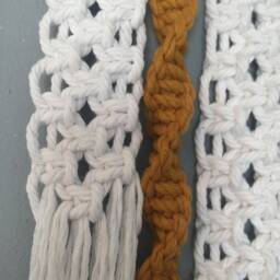 "Macrame Wall Hanging - Home Decor Fiber Art Interior Design Bohemian Weaving Modern ""Dominique" - thumbnail 4