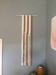 "Macrame Wall Hanging - Home Decor Fiber Art Interior Design Bohemian Weaving Modern ""Dominique" - thumbnail 1