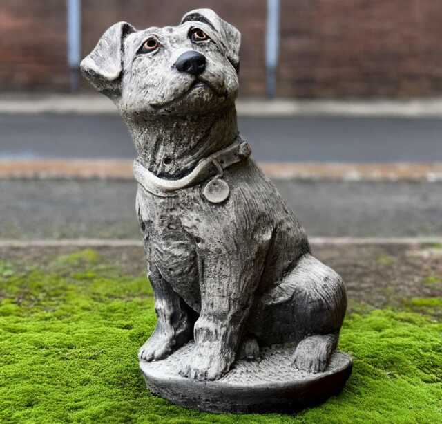 Garden Russell Terrier Dog Figurine Stone Sculpture Handmade Puppy Statue Outdoor Decor Cement Memorial Ornament Lover Gift - image 1