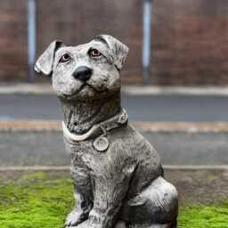 Garden Russell Terrier Dog Figurine Stone Sculpture Handmade Puppy Statue Outdoor Decor Cement Memorial Ornament Lover Gift - thumbnail 3