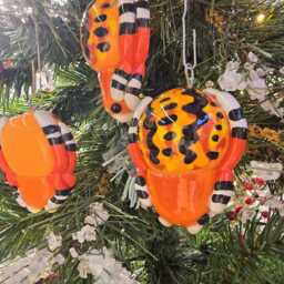 Orange Orb Spider Christmas Ornament - thumbnail 4