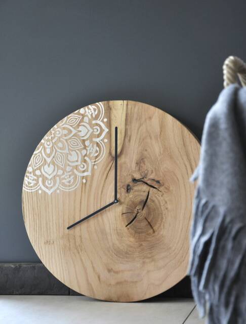 Loft Clock - Large Oak 43cm - image 1
