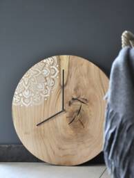 Loft Clock - Large Oak 43cm - thumbnail 1