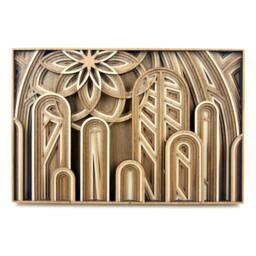 "Layered 3D Wood Art - ""The Cathedral" - thumbnail 1