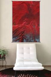 Hippie Tapestry - Psychedelic Nature Wall Earth Landscape Yoga Gift Map Desolation Canyon - thumbnail 1