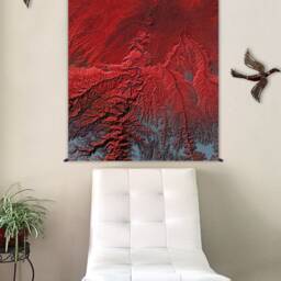Hippie Tapestry - Psychedelic Nature Wall Earth Landscape Yoga Gift Map Desolation Canyon - thumbnail 2