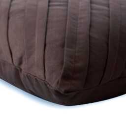 Faux Suede Chocolate Brown Striped Pintuck Solid Pattern, 24x24/26x26 Modern Euro Sham - Contemporary - thumbnail 4