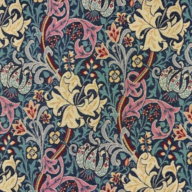 Custom Made William Morris Golden Lily Moonstone Blackout/Lining Curtains 3 - image 1
