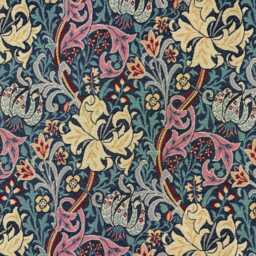 Custom Made William Morris Golden Lily Moonstone Blackout/Lining Curtains 3