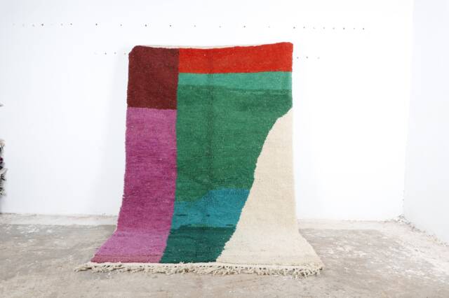 Handmade Boujad Wool Rug Contemporary Moroccan Berber Carpet - image 1