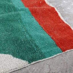 Handmade Boujad Wool Rug Contemporary Moroccan Berber Carpet - thumbnail 4